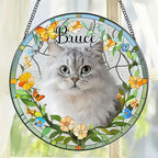 Personalized Pet Suncatcher, Loss of Pet Sympathy Gift Dog, Dog Memorial Gifts, Cat Memorial Gift, Pass Away, Remembrance, Bereavement Gifts for Dogs Lovers or Cats Lovers - Pattern B