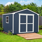 Handy Home Products Charleston Value Gable 10x10 Do-It-Yourself Wooden Storage Shed with Floor, 2x3 framing- Does not Include Paint or Roofing Shingles