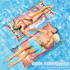 Pool Float Chair 2 Pack Pool Floats for Adults, 4-in-1 Multi-Purpose Pool Floaties Toys Swimming Pool Floats (Yellow&Green)