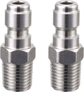 Tool Daily Pressure Washer Coupler, Quick Connect Plug, 1/4 Inch Male NPT Fitting, 5000 PSI, 2-Pack
