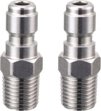Tool Daily Pressure Washer Coupler, Quick Connect Plug, 1/4 Inch Male NPT Fitting, 5000 PSI, 2-Pack