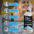 3in1 Cold Plunge Water Treatment, Weekly Natural Ice Plunge Stabilizer & Clarifier, Harsh Chemical Free, Fight Scum & Odors for Clear Waters - Pure55 Made in The USA (32 Fl Oz)