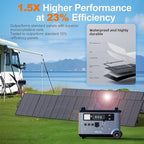 OSCAL Promax6000 Solar Generator with 1x400W Solar Panel,6000W(Peak 7200w),120V/240V Dual Voltage Portable Power Station,3600WH Lifepo4 Battery 14 Outlets,2200W 1.96H Fast Charge,for Home Backup,RV.