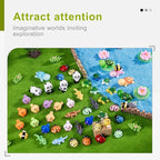 Mini Small Animal Figurines, 54 Pieces Mini Marine Resin Animals, Marine Animals Decorative Decorations, Miniature Landscape Decorative Sets, Fairytale Gardens