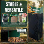Lawn & Leaf Bag Holder Stand | Fits 33-55 Gallon Paper or Plastic Yard Waste Bags | Durable, Foldable Trash Bag Holder Stand