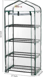 Ogrow® Mini Portable Greenhouse, with Cover and 4 Tier Shelves