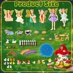 56 Pcs Fairy House Garden Kit Miniatures Fairy Garden Accessories Mini Resin Figurines Animals Decor Mushroom House Outdoor Ornaments for DIY Micro Landscape Ornament