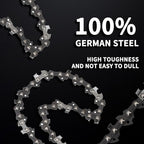 E & S 3 Pack 8 Inch Chainsaw Chain 3/8" LP Pitch .043" Gauge 34 Drive Links Semi-Chisel Chain Saw Chains for Husqvarna, Poulan, Craftsman, Greenworks and More Chainsaw Brands