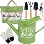 Birthday Gifts for Mom, Gardening Kit Mom Gifts from Daughters Floral Gardening Tools and Durable Garden Tools Organizer Tote, Ideal Gardening Gift for Women on Christmas Plant Lover Present
