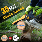 Mini Chain Saw Battery Powered 8 Inch, Hand Held Small Electric Chainsaw Cordless Compatible with Makita 18V Batteries Auto Oiler 8000mAh Lithium Cell for Tree Branch Wood Cutting PR-E8