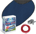 Winter Swimming Pool Cover for 12 ft x 18 ft Aboveground Oval Pool Size, Top Choice Series, Solid Material, Color - Cobalt Blue, Pool Cover Choice 201218-4CHOICE