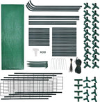Walk-in Greenhouse 3 Tiers 6 Shelves Roll-Up Zipper Door -28x56x76 inch PE Greenhouse Cover for Outdoor Plant Gardening Plants Cold Frost Protection Wind Rain Proof(PLGHW001G-N)