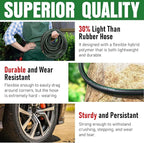 Heavy Duty Garden Hose 50ft, NON-EXPANDABLE Flexible Water Hose, Kink Resistant Lightweight Hybrid Hose, Leakproof Hose Male to Female Fittings