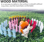 Miniature Fairy Garden Fence,Fairy Garden Accessories Outdoor Wood Picket Fence,10 PCS DIY Flowerpot Decoration, Miniature Garden Decoration