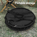 Zunate Collapsible Garden Waste Bag, 24 Gallon, Reusable Outdoor Trash Can with Lid