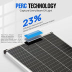 200 Watt 12/24 Volt Monocrystalline Solar Panel 12BB High Efficiency Solar Module for RV Trailer Camper Marine Off Grid