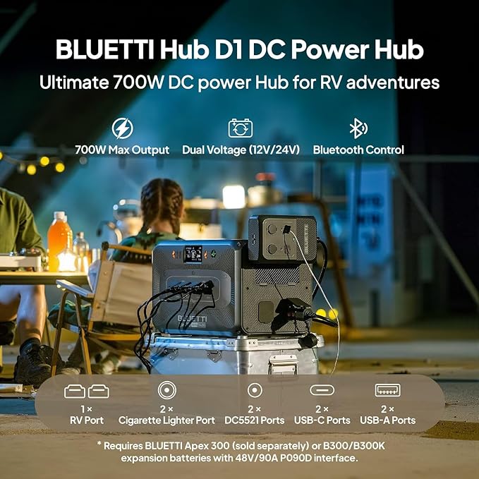BLUETTI Apex 300 Solar Generator (2025 New) with 350W Solar Panel, 2764.8Wh LFP Battery Backup with 6 3840W AC Outlets (7680W Surge), 120V/240V Dual Voltage, Ideal for Camping and Off-Grid Living