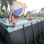 Intex 26367EH 24' x 12' x 52" Rectangular XTR Frame Swimming Pool w/ Filter Pump - Large Above Ground Backyard Rectangle Pool w/ 45-Inch Deep Water