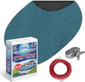 Winter Swimming Pool Cover for 15 ft x 30 ft Aboveground Oval Pool Size, Deluxe Choice Series, Solid Material, Color - Ocean Blue, Pool Cover Choice 581530-4CHOICE
