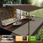 SUNNY GUARD Shade Cloth Custom Size 3x3 FT Sun Shade Screen Fabric Shade Cover Tarp with Grommets for Pergola Backyard Garden, Brown(We Customized)