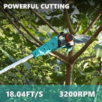 8-Inch Cordless Pole Saws 20V Electric Pole Saw for Tree Trimming Pole Chainsaw with 2.0Ah Battery & Charger 9.5 Ft MAX Reach Pole Chainsaw for Branch Cutting