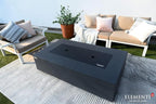 AMS Fireplace | Elementi Plus | Cape Town | 56" Rectangular Slate Black Concrete Natural Gas Fire Pit Table