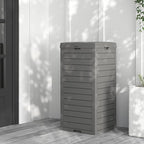 31 Gallon Kitchen Waste Bin with Lid and Drip Tray for Easy Cleaning-Perfect，Resin Outdoor Trash Can for 33-40 Gal Trash Bag, Outdoor Trash Can for Patio,Black Kitchens, and Outdoor Entertaining