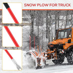 Lasnten 4 Pcs 36 Inch Snow Plow Blade Markers Guide Kit Steel Wire Inside Bolt on Bumper Guides High Visibility Easy Installation for ATV Western Snowplows(Red)