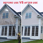 24 FT Telescoping Pressure Washer Wand with Pressure Washer Extension Wand,Brush Head,Gutter Cleaner Attachment and Support Belt,Pressure Washer Extension Pole for Wall Roof Gutter