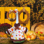 Thanksgiving Goose Outfit for Porch Goose 23" Cement Statue Clothing - Thanksgiving Outdoor Decoration for Patio Yard Lawn