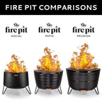 TIKI 20-Inch Smokeless Social Fire Pit, Portable Outdoor Fire Pit with Removable Ash Base, Stand & Cloth Cover – Modern Wood Burning Fire Pit for Patio, Backyard, and Gatherings