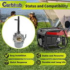 Carbhub 591378 Carburetor Replacement for Snowblower 796321 696132 696133 796322 697351 699958 699966 698455 695918 694952 695919 695330 796323 695920 695328 Generator with Gaskets