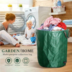 kingsea 2 Pack Reusable Garden Waste Bags,Heavy Duty Yard Waste Bag with Dual Handles,Lawn Pool Garden Leaf Bag for Collecting Leaves Grass Clippings Yard Debris (72 Gallon)