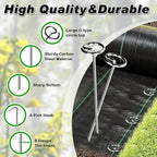 FEED GARDEN 120 Pack Landscape Staples 8 Gauge 6 Inch Galvanized Garden Stakes SOD Pins Yard Lawn Spikes for Plant Cover, Tent, Weed Barrier Fabric, Turf, Inflatable and Outdoor Decoration