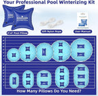 Pool Pillows for Above Ground Pools Winterizing, Extra Durable Cold-Resistant Inflatable PVC Air Pillow for Swimming Pool Winter Protection, Winter Pool Closing Kit(4 X 4, 2 Pack)
