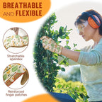 HANDLANDY Women Safety Work Gloves Utility Touch Screen Working Grip Glove for Yardwork Gardening Breathable Mechanic Gloves