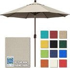 EliteShade USA 10-Year-Non-Fading 10Ft Market Umbrella Patio Umbrella Outdoor Table Umbrella with Ventilation, Antique Beige