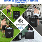 BINYUAN XL Ice Bath Tub for Athletes With Cover 99 Gal Cold Plunge Tub for Recovery, Multiple Layered Portable Ice Bath Plunge Pool Suitable for Gardens, Gyms and Other Cold Water Therapy Training