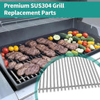 Stainless Steel 66032 Flavorizer Bars for Weber Genesis 2 Grill Parts 66095 Grill Grates 66795 Heat Deflector Grill Replacement Parts for Weber Genesis ii E-310 E-315 E-325 E-335 S-335 GS4