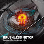 40V 21.1 inch Self-Propelled Lawn Mower Cordless, 3-in-1 Brushless Electric Lawn Mower with 6-Position Cutting Height Adjustment, 2 * 8.0Ah Battery & Dual Charger Included