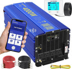 VOLTWORKS 4000W Pure Sine Wave Power Inverters 12V DC to 110V 120V AC with Bluetooth APP 4AC Outlets AC Terminal Blocks Remote Controller Compatible with Lithium Battery for Off-Grid Solar Home RV Car