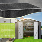 10x14 FT Outdoor Storage Shed,Metal Tool Sheds,Waterproof Outside Storage Shed,Large Storage Building with Lockable Door
