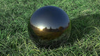 Lulu Decor, Titanium Stainless Steel Gazing Mirror Ball Size 16, Smooth Reflective Shiny Garden Decoration Globe