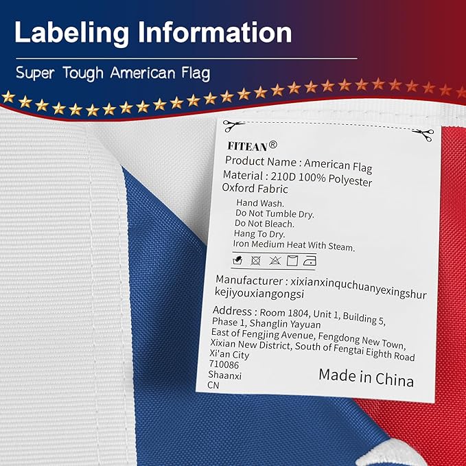 4x6 American Flag Outdoor Heavy Duty,4by 6 American Flag,US Flag,4' x 6' America Flag,America Flags For Outside 4x6,Embroidered USA Flags 4x 6,Long Lasting Best High Wind all Weather US Flags