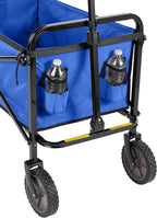 Amazon Basics Collapsible Folding Heavy Duty Utility Wagon for Outdoor Sports, 265 pounds Weight Capacity, Camping, Garden, and Shopping, 27.6 x 40.9 x 20 inches, Blue