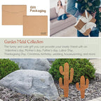 2pcs Metal Cactus Outdoor Decor,Metal Plants Prickly Pear Cactus,Desert Steel Yard Art, Garden Decor、Lawn Decoration