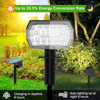 LANSOW Solar Spot Lights Outdoor Color Changing, 7 Modes/4 Pack, Waterproof, Solar Powered Flood Lights for Outside Yard Garden Pathway