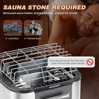Mxmoonant Sauna Heater, 9KW 220V Electric Sauna Heaters Built-in Digital Control Sauna Stove Dry Steam Sauna Bath for Home Hotel Spa Max. 460 Cu.ft with Sauna Hygrothermograph