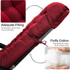 ERWUDEling Outdoor Chaise Lounge Cushions, Waterproof Lounge Chair Cushion, Thickened 67 x 19 x 4 Inch Zero Gravity Chair Cushion for Outdoor Indoor Furniture, Home and Office, Wine red
