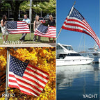 8x12 FT American Flag for Outside, Best Embroidered Stars and Sewn Stripes, 210D Heavy Duty Polyester, Suitable for Outdoor High Winds Areas (American flag 8x12 FT)